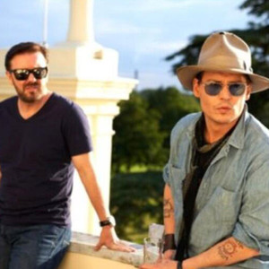 Ricky Gervais, Johnny Depp, Twit Pic Ricky Gervais, Johnny Depp, Twit Pic